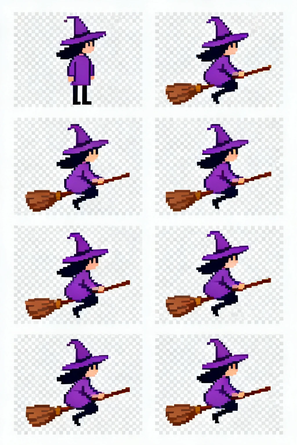 Flight animation sprite sheet example